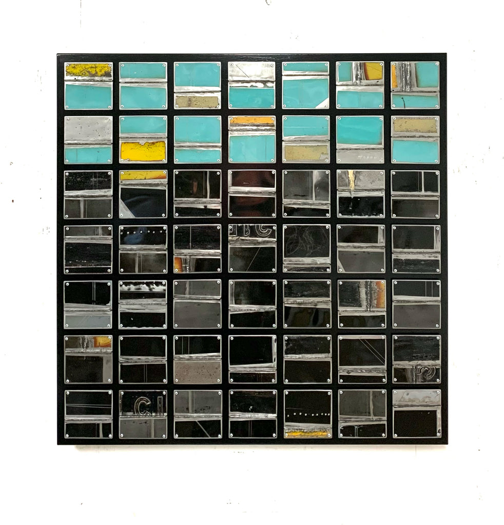 steel quilt - Moonlit - 36x36x3” - 4100.