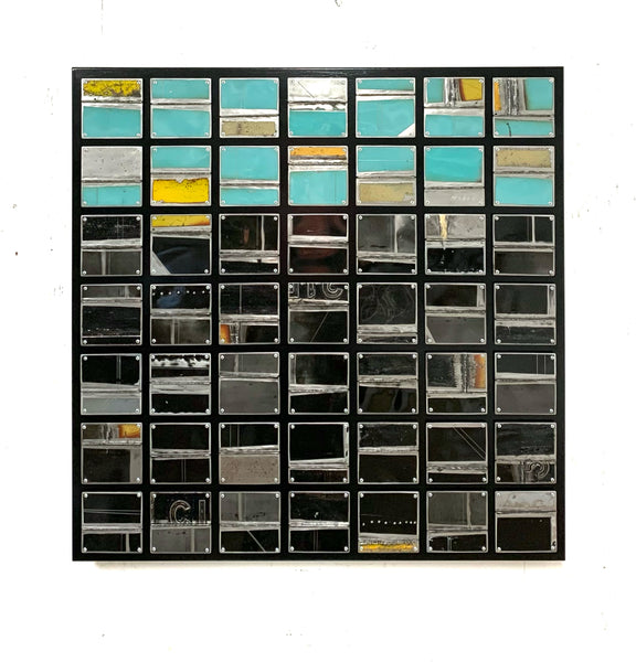 steel quilt - Moonlit - 36x36x3” - 4100.